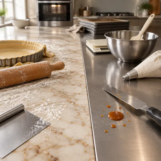 Plan de travail inox ou marbre : le bon choix selon votre pratique