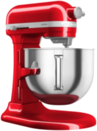 Robot Pâtissier - Artisan - Robot cuisine multifonctions à Bol relevable - Batteur avec 5 accessoires et bol en inox de 6,6 L - Pomme d'amour