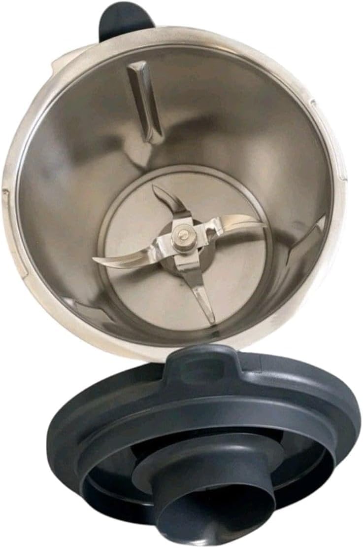Thermomix TM6 Pot mixeur complet avec pied, couvercle, couteau et verre doseur – Ensemble de casseroles pour TM6