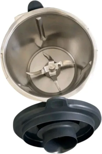 Thermomix TM6 Pot mixeur complet avec pied, couvercle, couteau et verre doseur – Ensemble de casseroles pour TM6