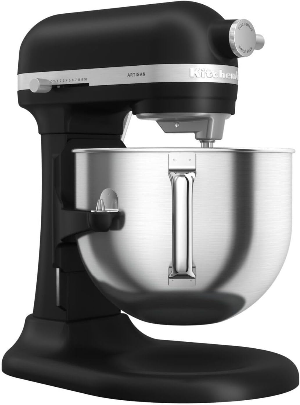 Robot Pâtissier - Artisan - Robot cuisine multifonctions à Bol relevable - Batteur avec 5 accessoires et bol en inox de 6,6 L - Noir réglisse