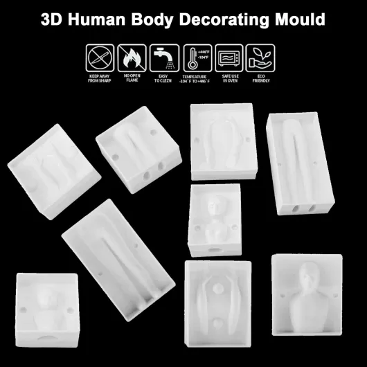 Moule De DéCoration De Corps Humain, 3D Personnes En Forme De Cuisson Fondant GâTeau Bricolage Moules, PâTisserie Cuisson DéCoration, Moule Ustensiles De Cuisson